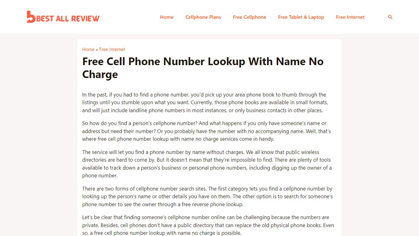 Free Cell Phone Number Lookup With Name No Charge 2022 - Best All Review